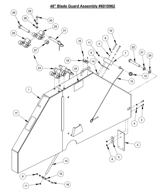 CC7574DD 48'' Blade Guard Assembly