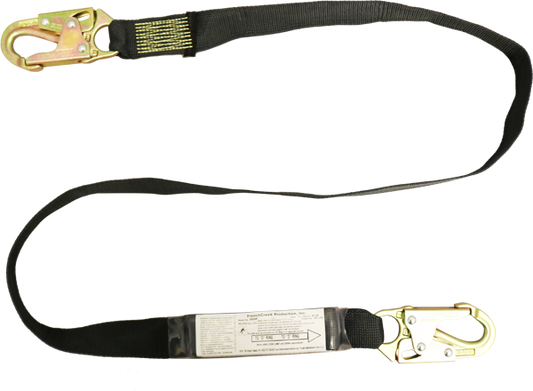 490AK 6' single leg shock Kevlar webbing absorbing lanyard.   Yellow by FrenchCreek Production