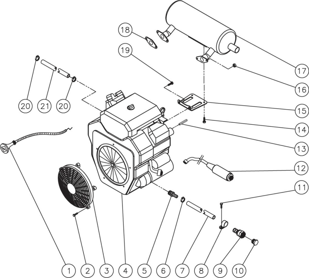 HS-4004-0MAK Engine Assembly Parts by Mi-T-M