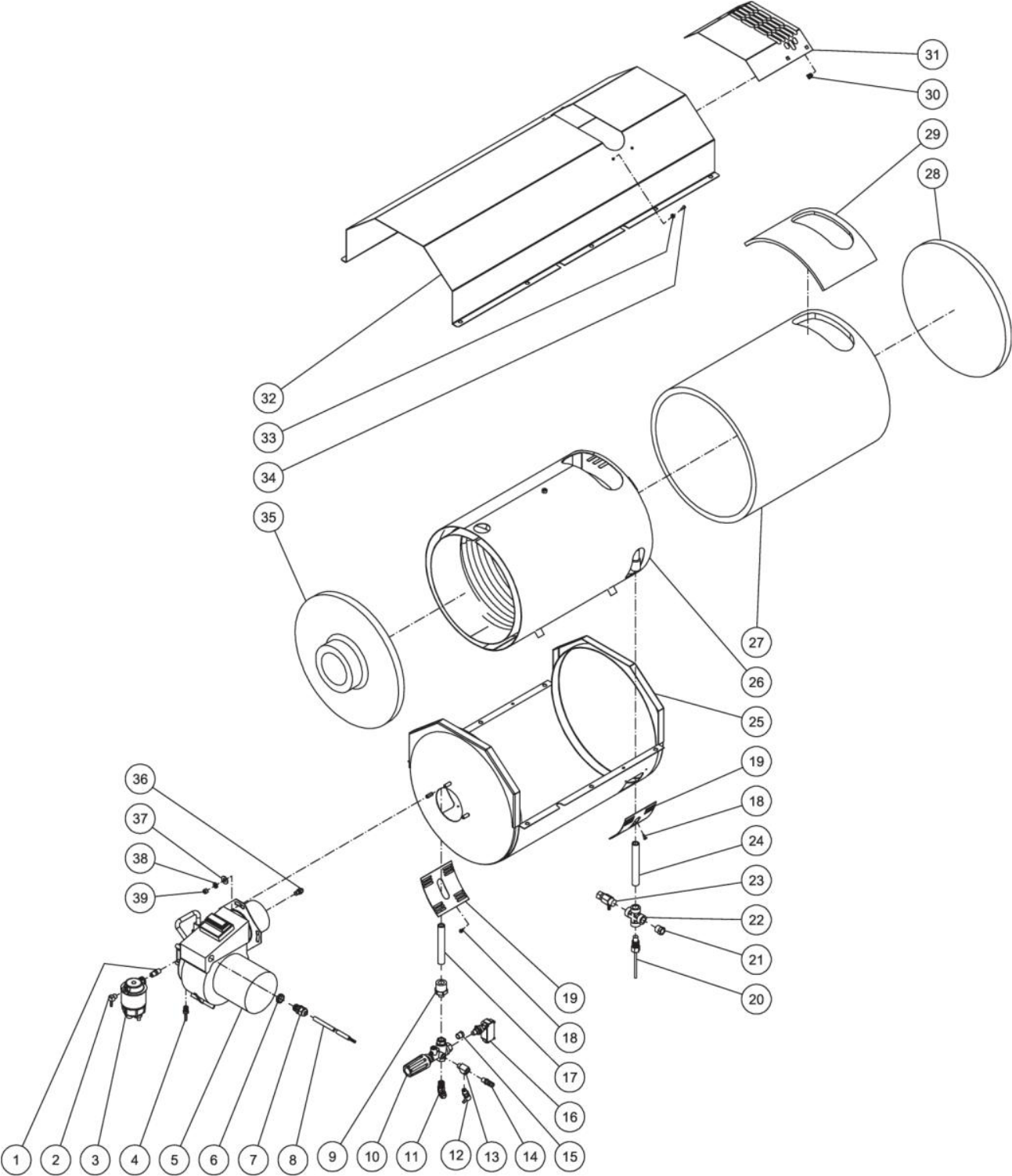 HS-4004-1MAH Gasoline-Diesel Models Heat Exchange Assembly Parts by Mi-T-M