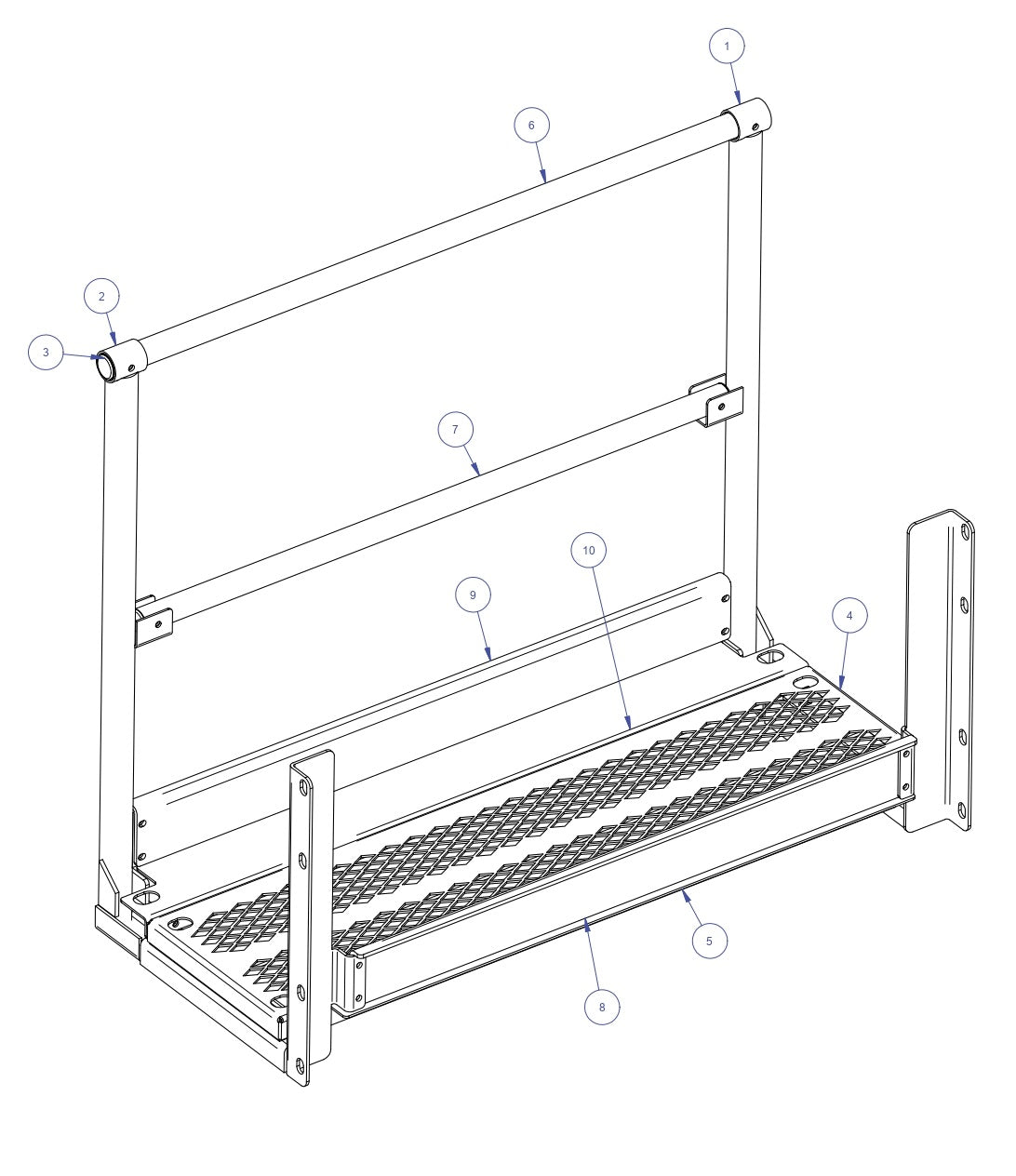  TRTP255T4 Triple Roller Tube Pavers 4’ Access Platform Assembly Parts by Allen Engineering