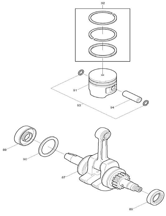 EM4250CA 4 Stroke Brush Cutter Assembly Part 4 by Makita