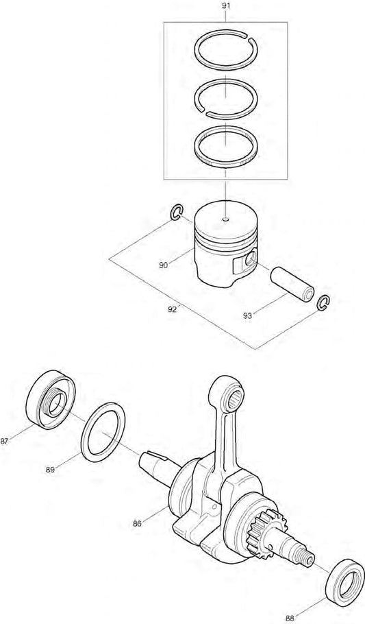 EM4251, EM4251CA 4 Stroke String Trimmer Assembly  Part 4 by Makita