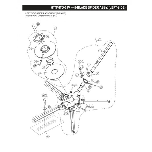 HTN-31VTCSL5 HTO-31VTCSL5 5-Blade Spider Assembly (Left-Side)