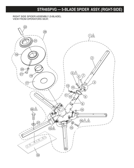 STR46SPVG STOW-5-Blade Spider Assembly (Right-Side)
