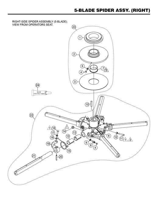 HHXDF4 HHXDF5 5-Blade Spider Assembly (Right)
