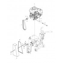 5.5 HP Engine and Belt Assembly Parts For CG200 By Husqvarna