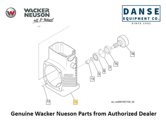 5000112078 Crank Case Complete fits BS500S BS500 Vibratory Rammers by Wacker Neuson