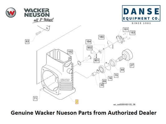 5000119525 Crank Case Complete fits BS500-oi Vibratory Rammers by Wacker Neuson