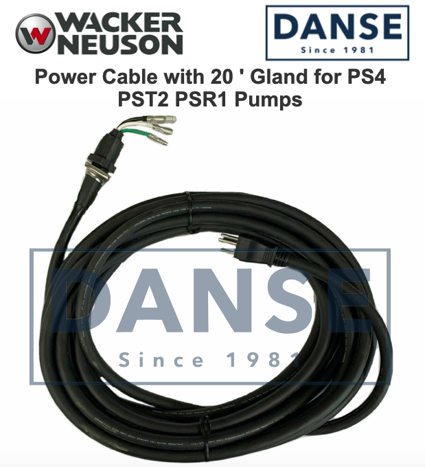 5000150406 Cable-Power W/Gland 20' by Wacker Neuson Genuine Parts