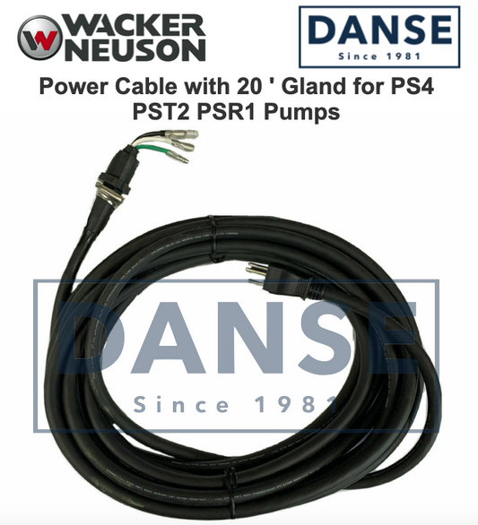 5000150406 Cable-Power W/Gland 20' by Wacker Neuson Genuine Parts