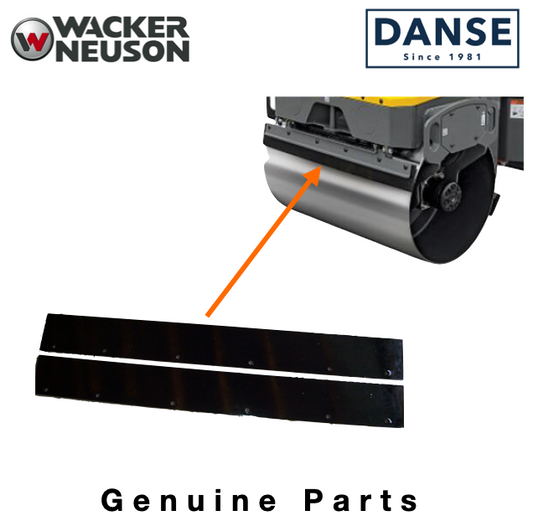 Scraper Bar Set of 2 for Wacker Neuson RD11A, RS12, RD16 Vibratory Roller 0183039 5000183039