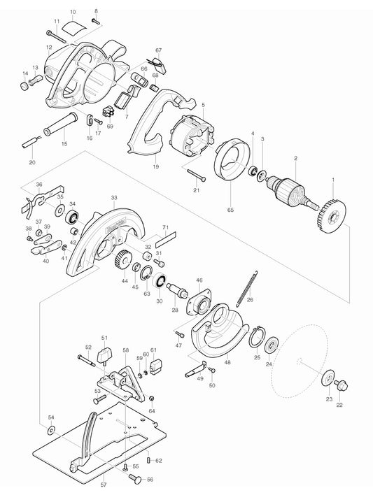 5007F Circular Saw Assembly Parts