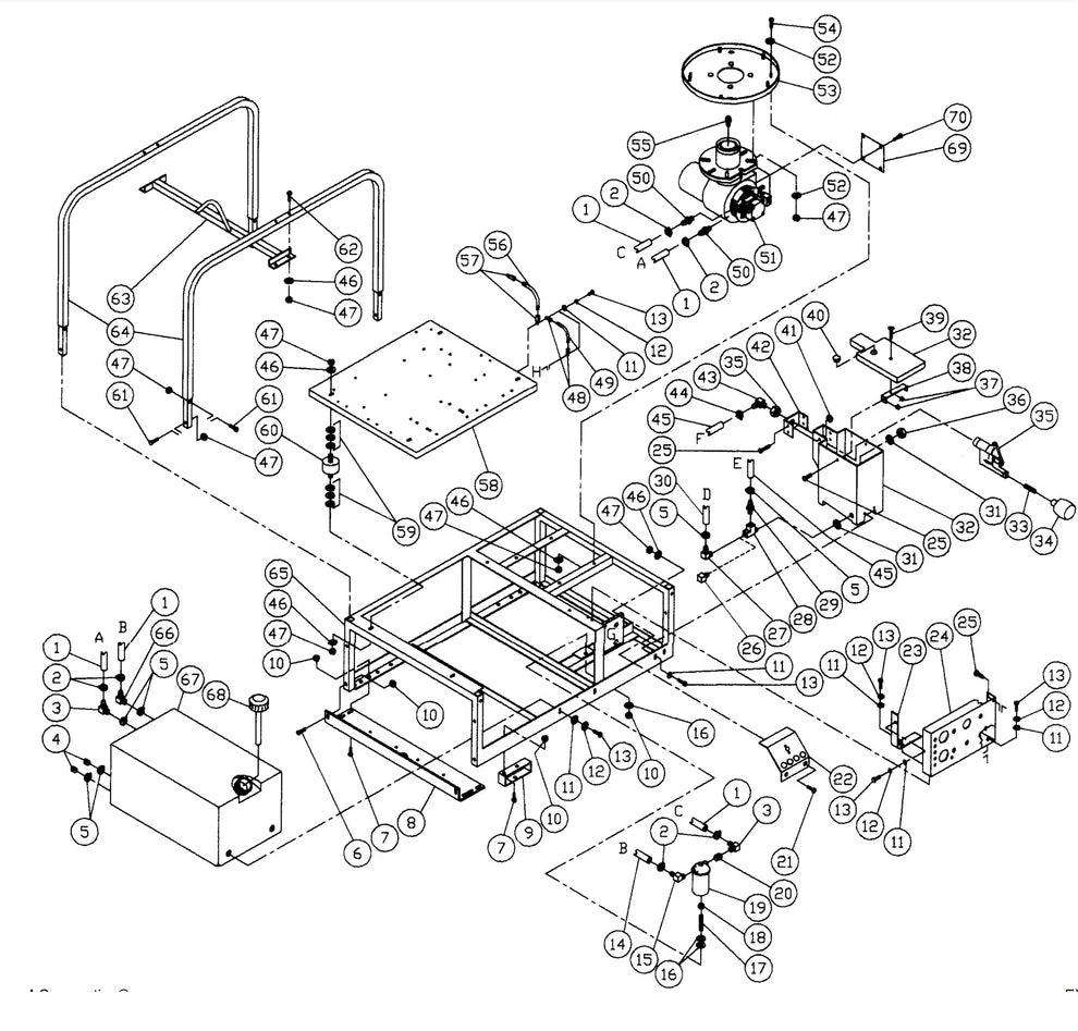 HS-2204-BMH1, HS-2204-CMH1, HS-2505-CMV1, HS-3005-CMV1 Frame Assembly Parts by Mi-T-M