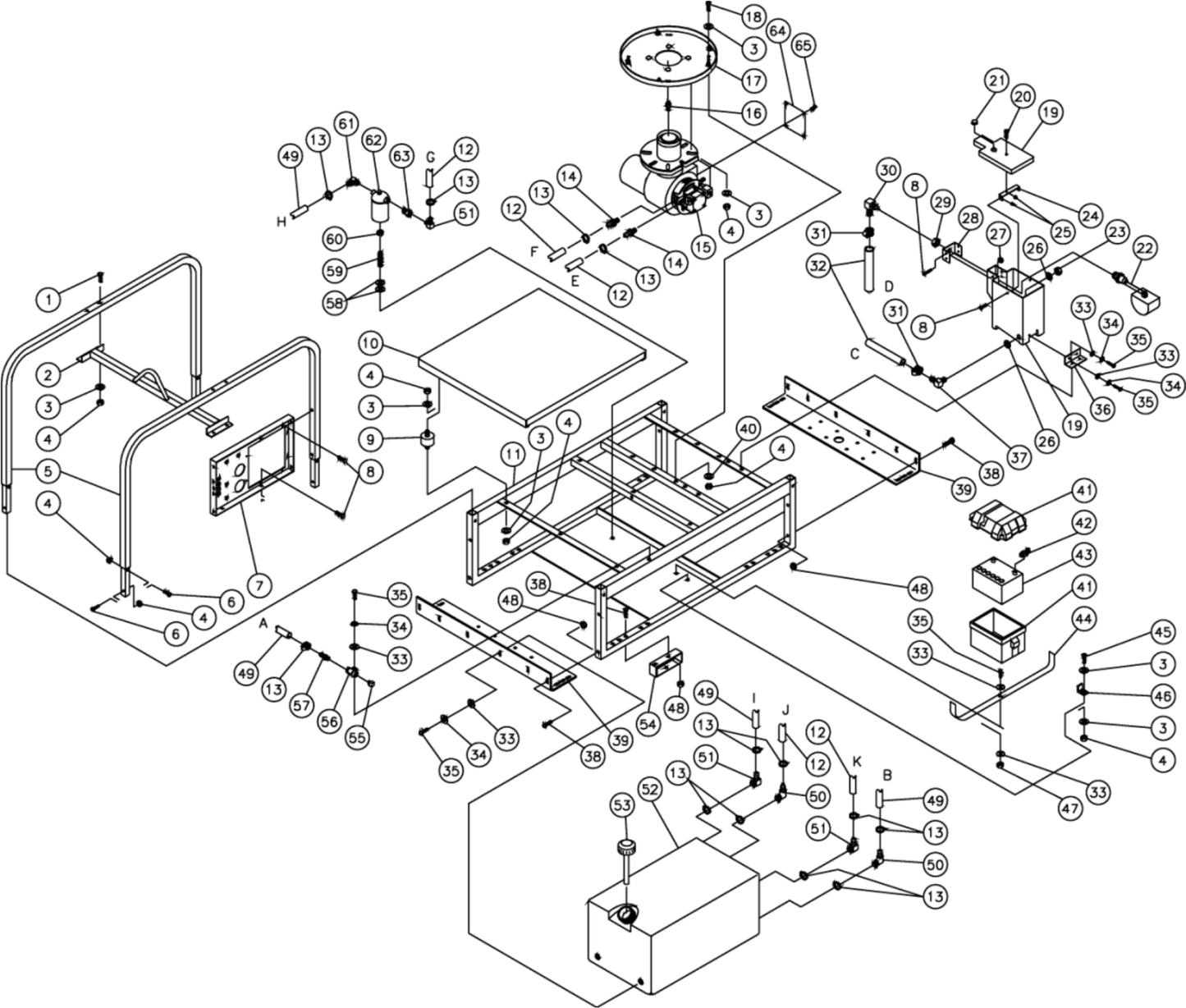 HS-3005-CMK0 Frame Assembly Parts by Mi-T-M