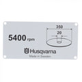 Label 14", Dia 20 mm 506284112 For Husqvarna K30, K760 Disc Cutters