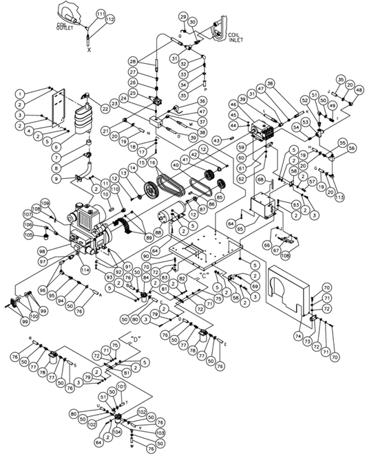 HS-3005-CMK0, HS-3005-DMK0 Engine And Pump Assembly Parts By Mi-T-M