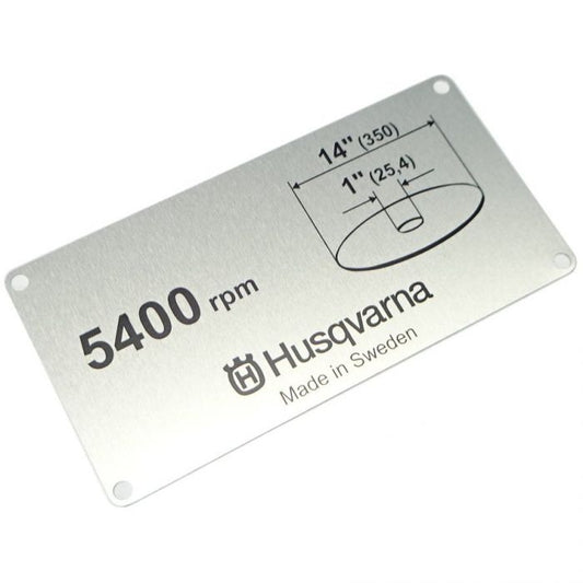 Label 14&quot;, Diam 1&quot; 506284114 For Husqvarna K760