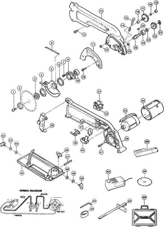 5092DW Cordless Circular saw Assembly parts By Makita