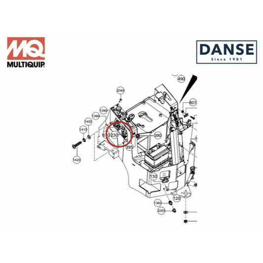 513324 Cable, Forward/Reverse for AR13HA SN 110301 And Above Ride On Tandem Drum Roller with Diesel Engine by Multiquip 