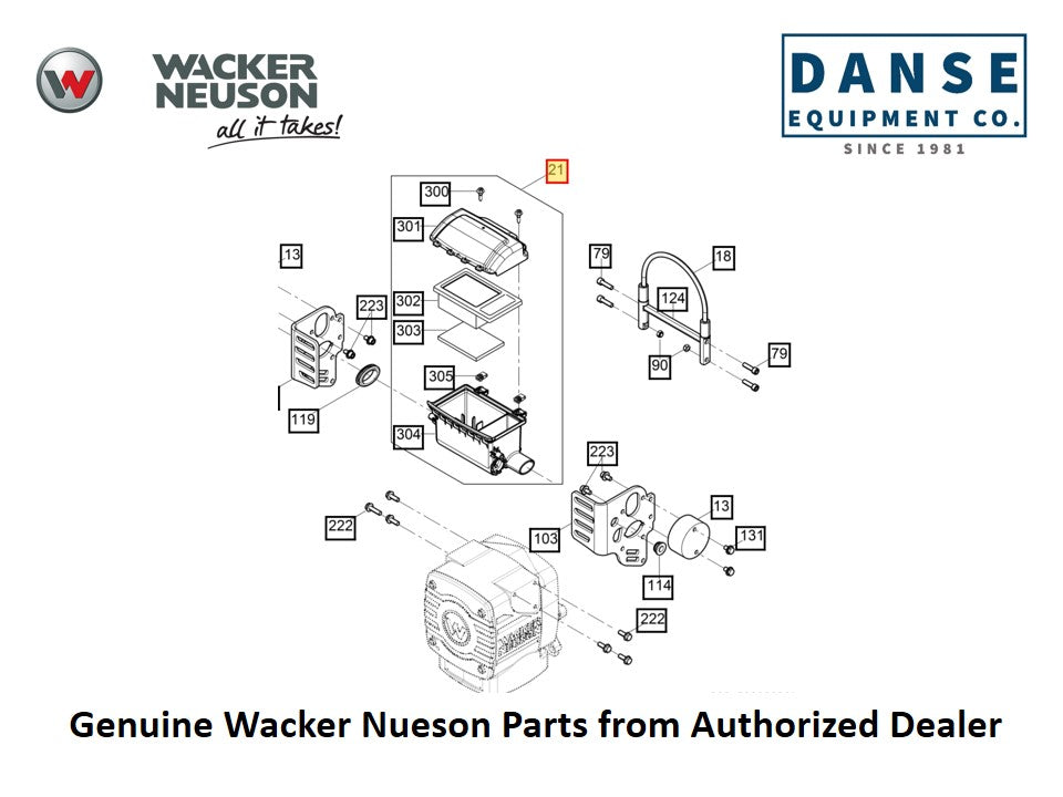 5200003989 Air Filter fits BS60-2 Vibratory Rammers by Wacker Neuson