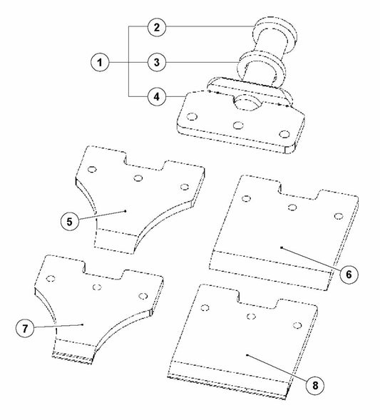 BMS 220P Chisels and Bucket Assembly Parts By Husqvarna