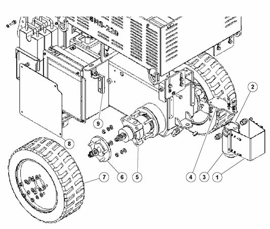 BMS 220P Chassis Rear Assembly Parts By Husqvarna