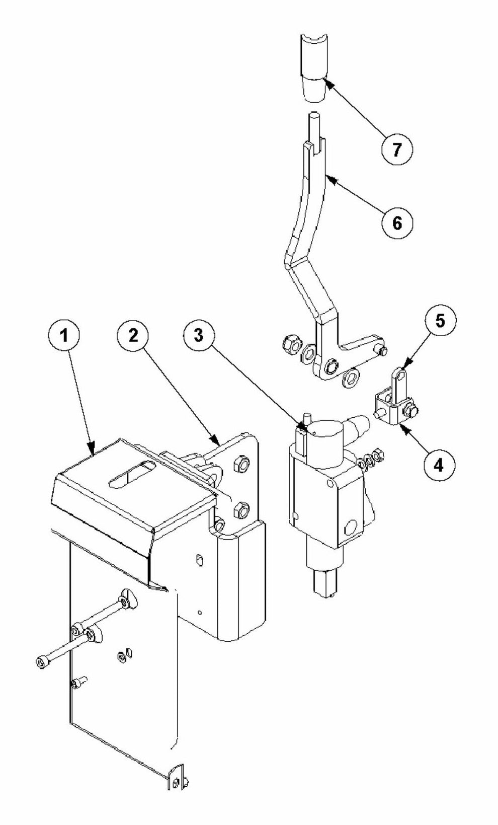 BMS 220P Lever Assembly Parts-1 By Husqvarna