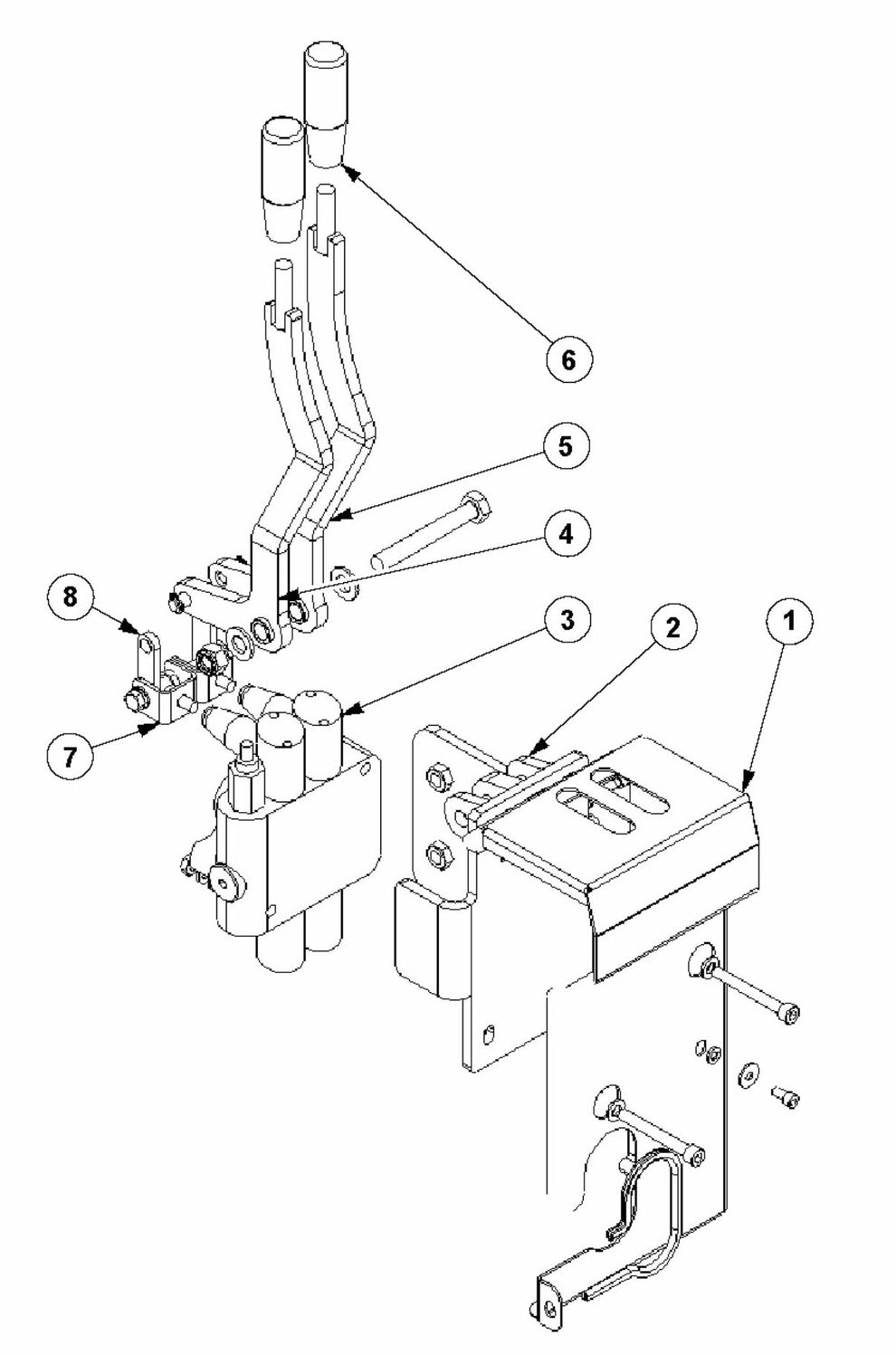 BMS 220P Lever Assembly Parts-2 By Husqvarna