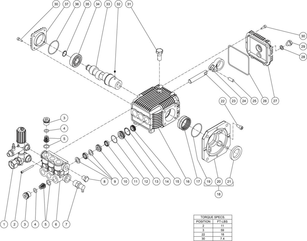 HSE-1002-0MM11 (sn:0-15105510)/(sn:15105511-15110728), HSE-1502-0MM11, HSE-2003-0MM11 (sn:15105511-15110728), (sn:0-15105510), DH-1002-SE0E1M (sn:0-15105510)/(sn:15105511-15110728) High Pressure Pump Assembly Parts by Mi-T-M