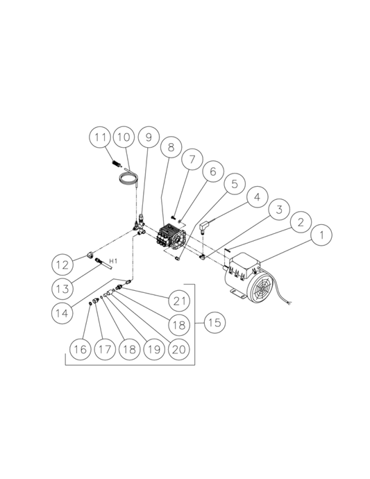 HSE-1002-2M11 Motor/Pump Assembly Parts by Mi-T-M