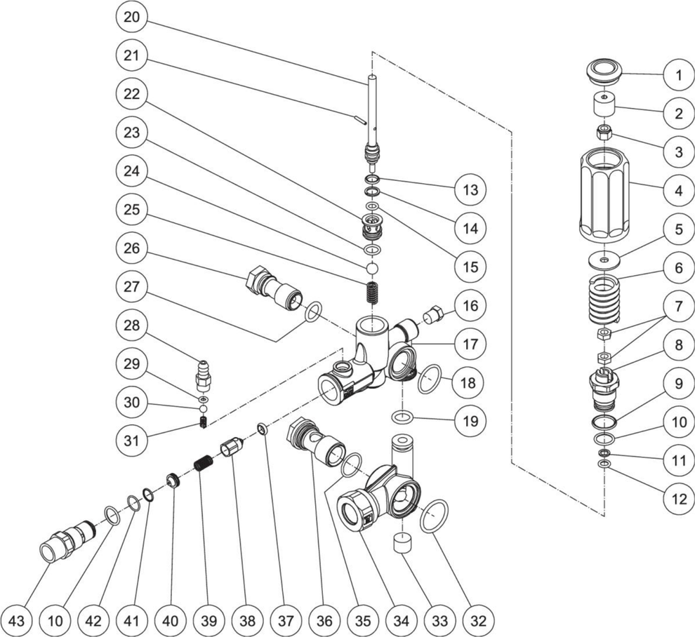 HSE-1002-2M11 Unloader Assembly Parts by Mi-T-M