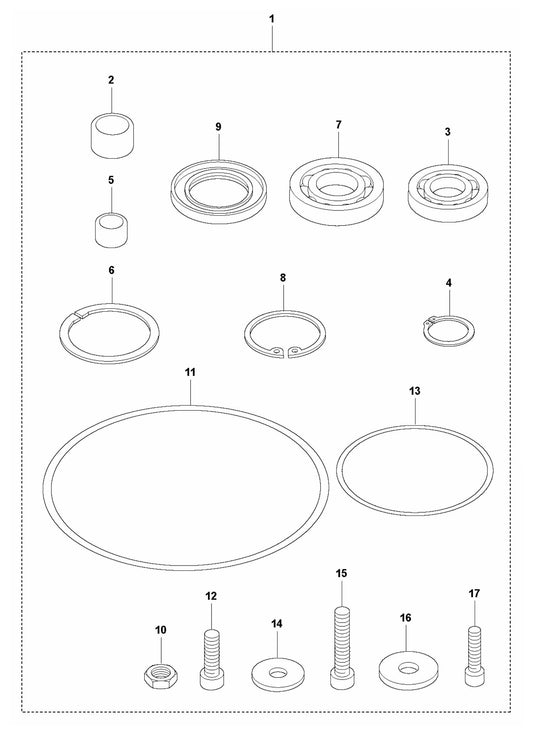 LT 5005 Transmission Repair Kit Assembly Parts by Husqvarna