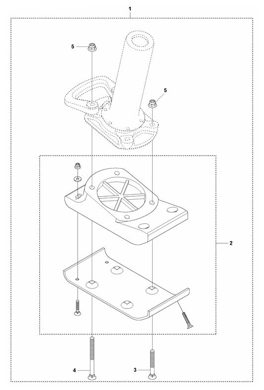 LT 5005 Foot 150 mm Repair Kit Assembly Parts by Husqvarna