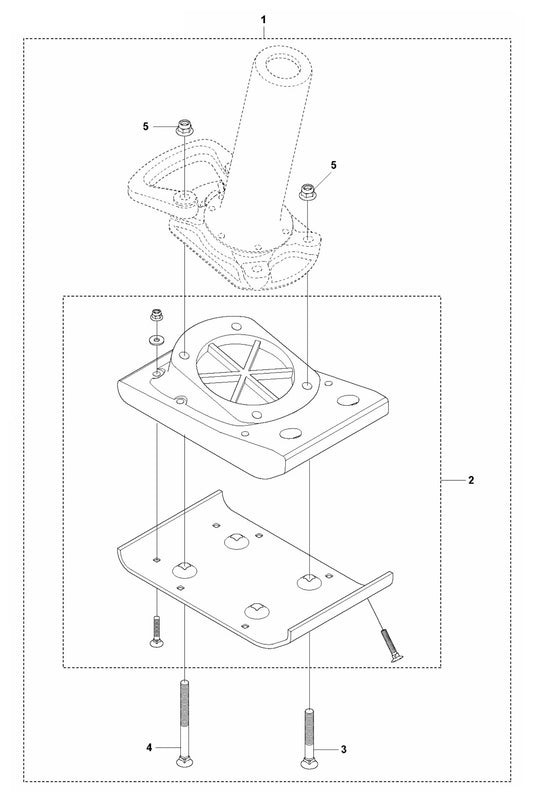 LT 5005 Foot 230 mm Repair Kit Assembly Parts by Husqvarna