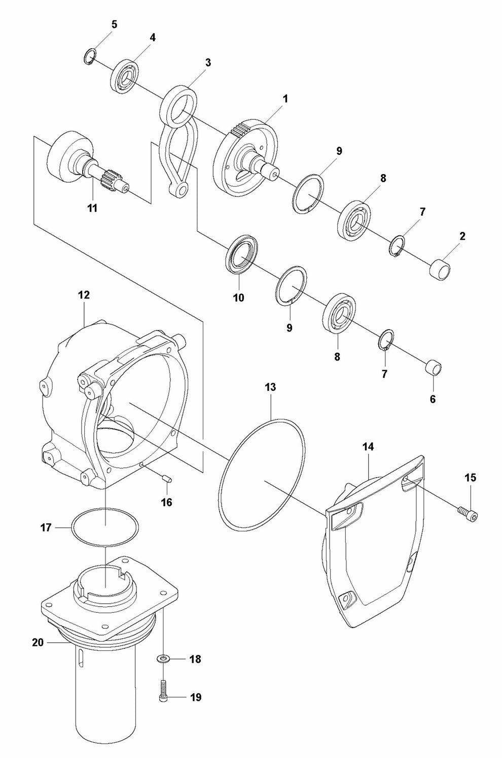 LT 5005 Transmission Assembly Parts by Husqvarna