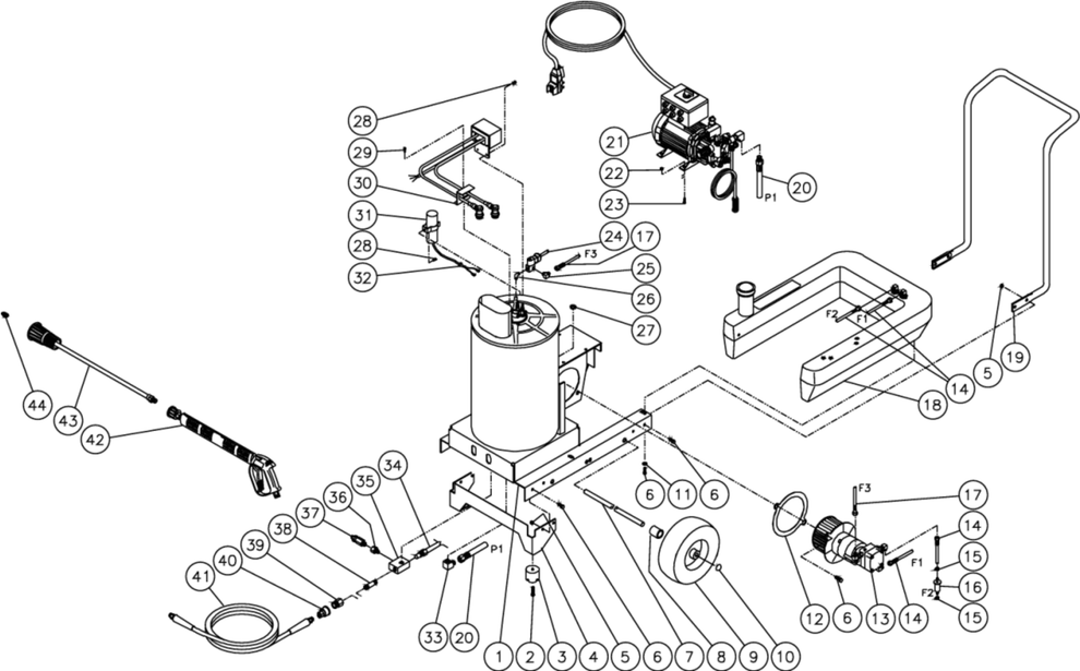 HSE-1250-0M11 (sn:0-15025498) Frame Assembly Parts by Mi-T-M