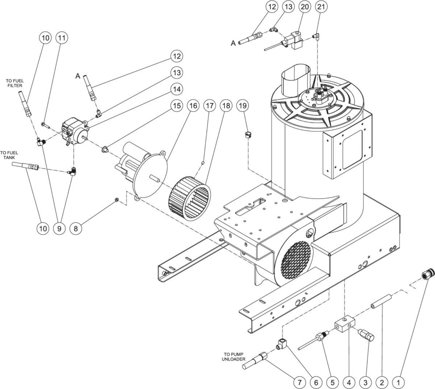 HSE-1400-0M11 Heat Exchanger/Blower Motor Assembly Parts By Mi-T-M