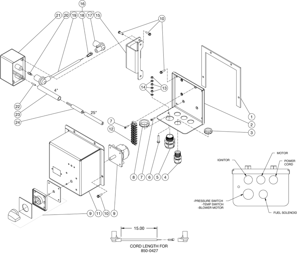HSE-1400-0M11 Electric Box Assembly Parts by Mi-T-M