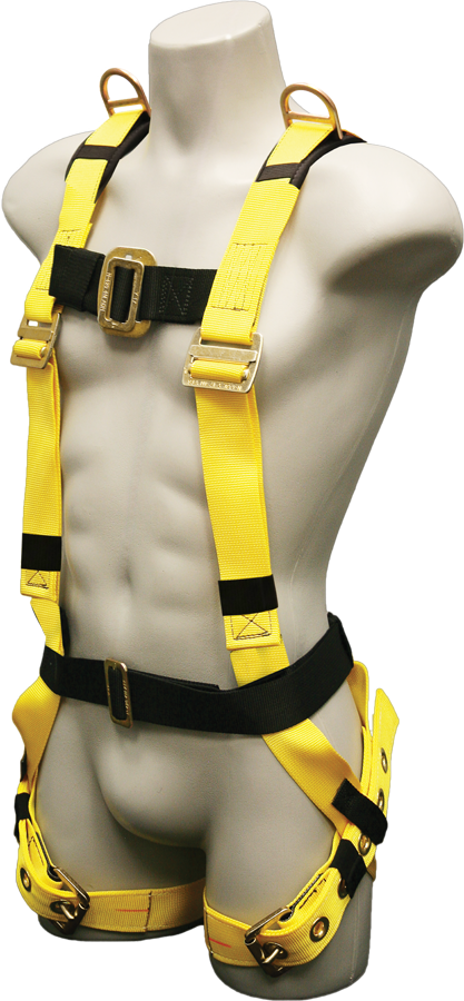 550D Full Body Harness with shoulder dee rings by FrenchCreek Production Yellow