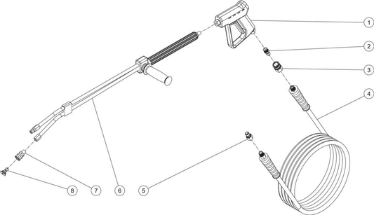 HSE-2003-0MG10/DH-2003-SE0E2G (sn:0-15143412) Gun/Wand/Hose Assembly Parts by Mi-T-M