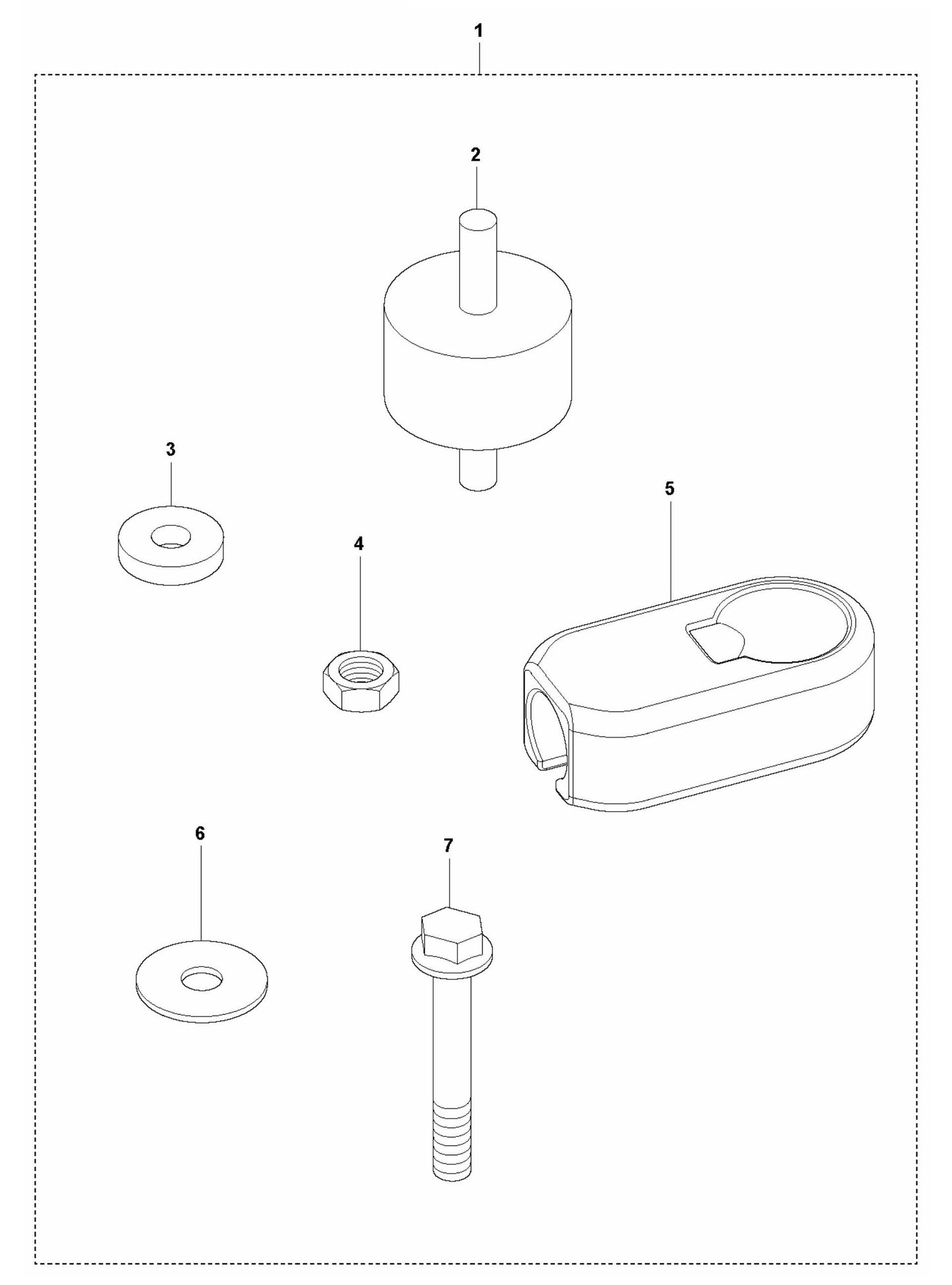 LF 50 L Shock Absorber Repair Kit Assembly Parts by Husqvarna