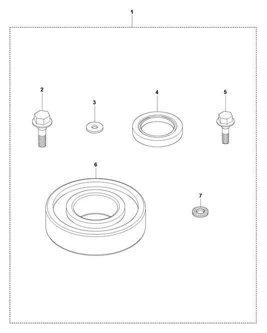 LF 50 L Eccentric Element Repair Kit Assembly Parts by Husqvarna