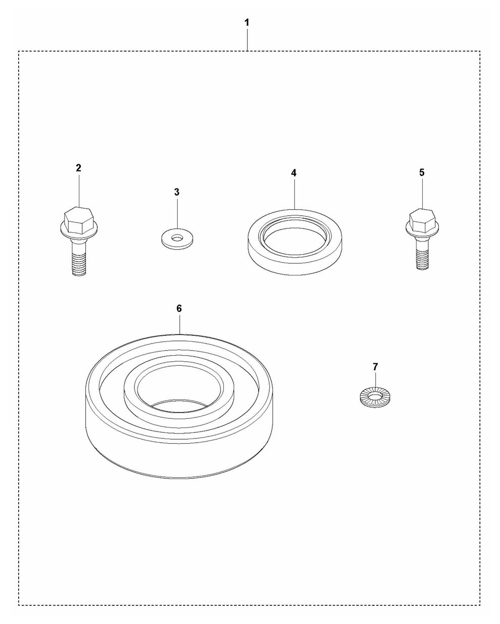 LF 50 L Eccentric Element Repair Kit Assembly Parts by Husqvarna