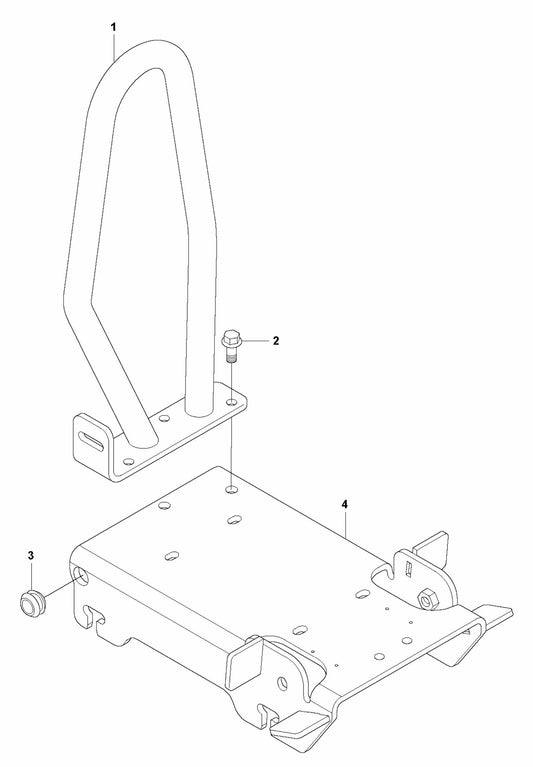 LF 50 L Engine Plate Assembly Parts by Husqvarna