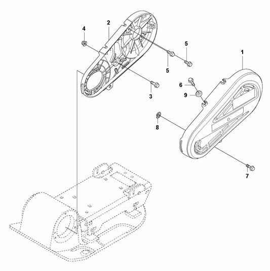LF 50 L Belt Guard Assembly Parts by Husqvarna