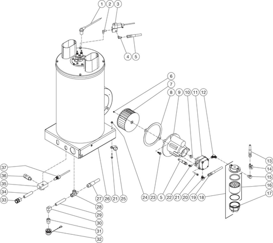 HSE-2504-0M10/0M30, HSE-3004-0M10/0M30, HSE-3504-0M10/0M30 Heat Exchanger/Blower Motor Assembly Parts by Mi-T-M
