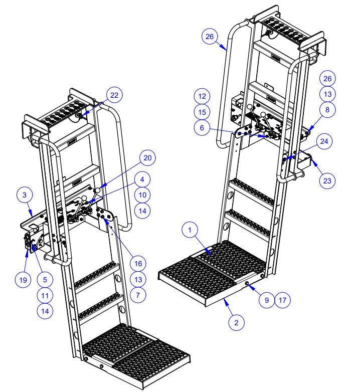 VLP3036 Operator Platform Assembly Parts by Allen Engineering