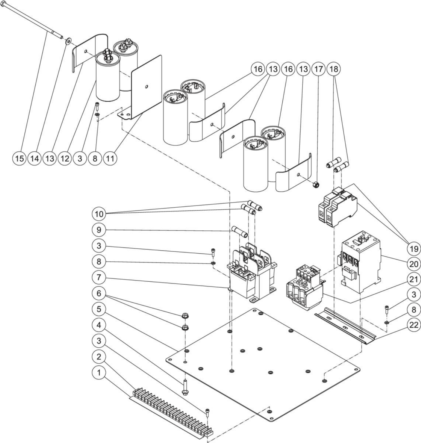 HSE-3504-0M10 (sn:22665-14999999), (sn:15045001-15047915), (sn:15001409-15006097), (sn:15000000-15001408), (sn:0-22664), (sn:15006098-15045000) Electric Panel Assembly Parts by Mi-T-M
