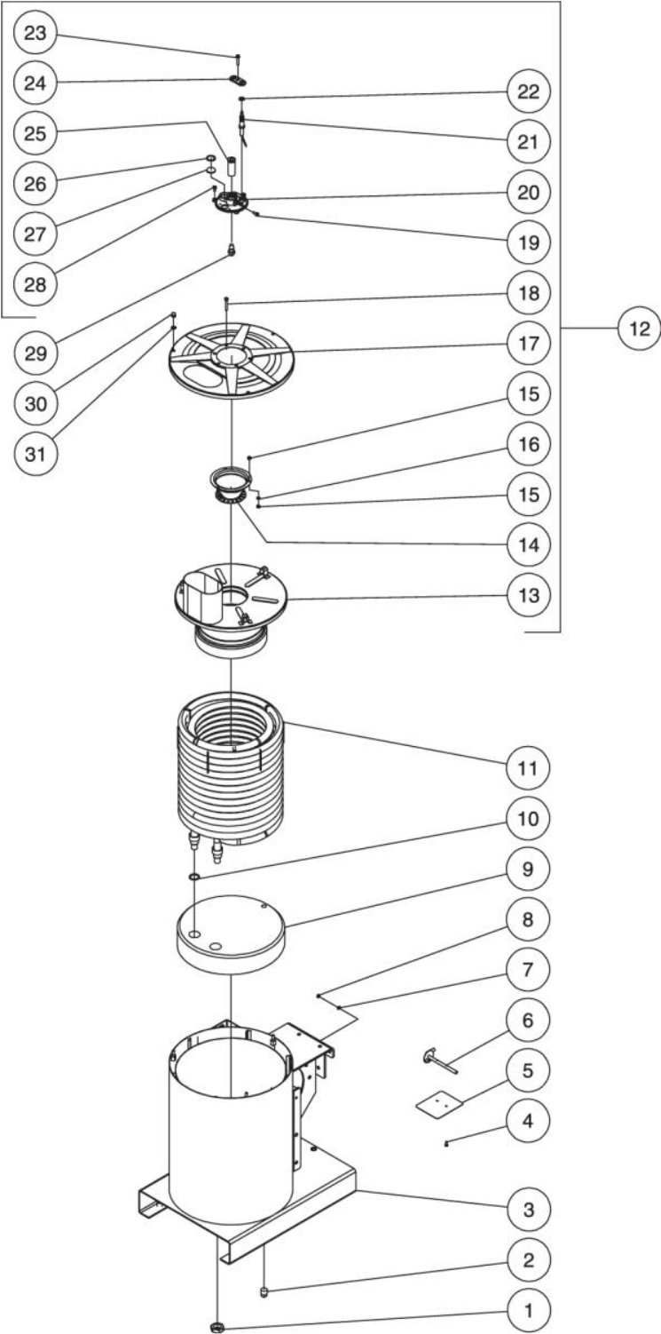 HSP-2003-0MGH/0MGV (sn:15035591-99999999), HSP-2003-1MGH/1MGV (sn:15035592-15012067)/(sn:15012068-99999999), HSP-2003-3MGH (sn:15010744-15035591), HSP-2403-1MGH (sn:15035592-99999999), HSP-2403-3MGH Boiler Assembly Parts by Mi-T-M